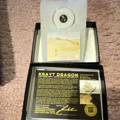 Mini Museum Krayt Dragon Fiberglass Fragment Star Wars IV w/ Certificate