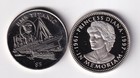 Liberia 5 Dollars 2 coins1997 & 1998 both different #68