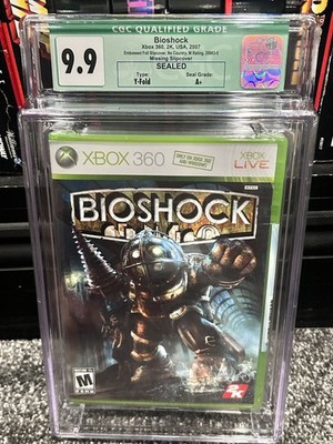 BioShock (Microsoft Xbox 360, 2007) FIRST PRINT Grail Sealed   9.9 Top Pop