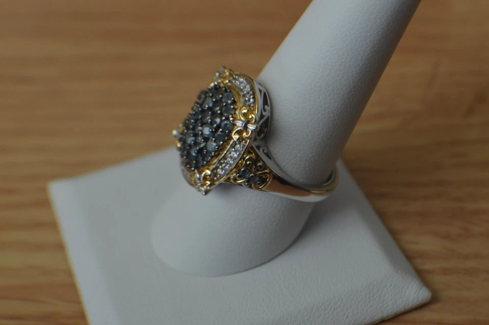 1.50ct Narsipatnam Color Change Alexandrite Ring Rhodium Plated over Silver Sz 9 - Image 3 of 4