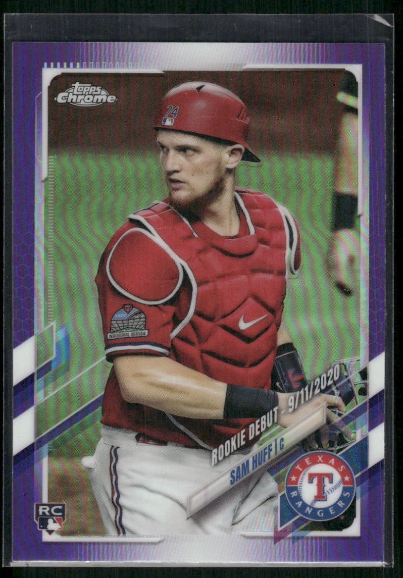 2021 Topps Chrome Update #USC60 Sam Huff Purple Refractor