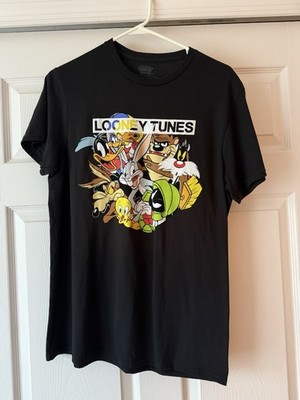 Official Looney Tunes Cartoon Characters Black Shirt Size Medium