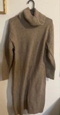 Uniqlo Brown Turtleneck Knit Dress L Long Sleeve Sweater Dress