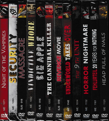 12 DVDs * HORROR FILM PAKET - 12 FILME FSK 18 IM SET - FSK 18 # NEU OVP ~