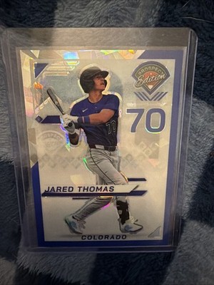 2025 Panini Prospect Edition - Jared Thomas #157 Blue Ice Prizm /299 (RC)