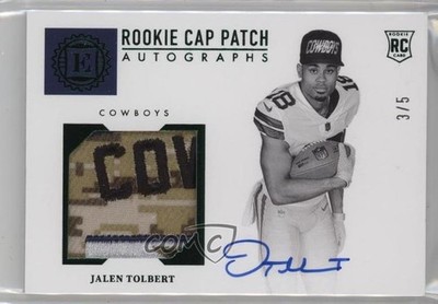 2022 Panini Encased Cap Emerald 3/5 Jalen Tolbert RPA Rookie Patch Auto RC nd3