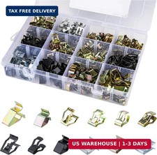 240 PCS 12 Sizes Auto Car U-Clips, Metal Trim Clips, Trim Moulding Clip Kit