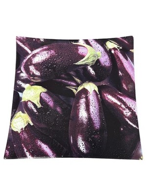 ASA Selection Dekoschale Auberginen Motiv Porzellan 30cm Lila