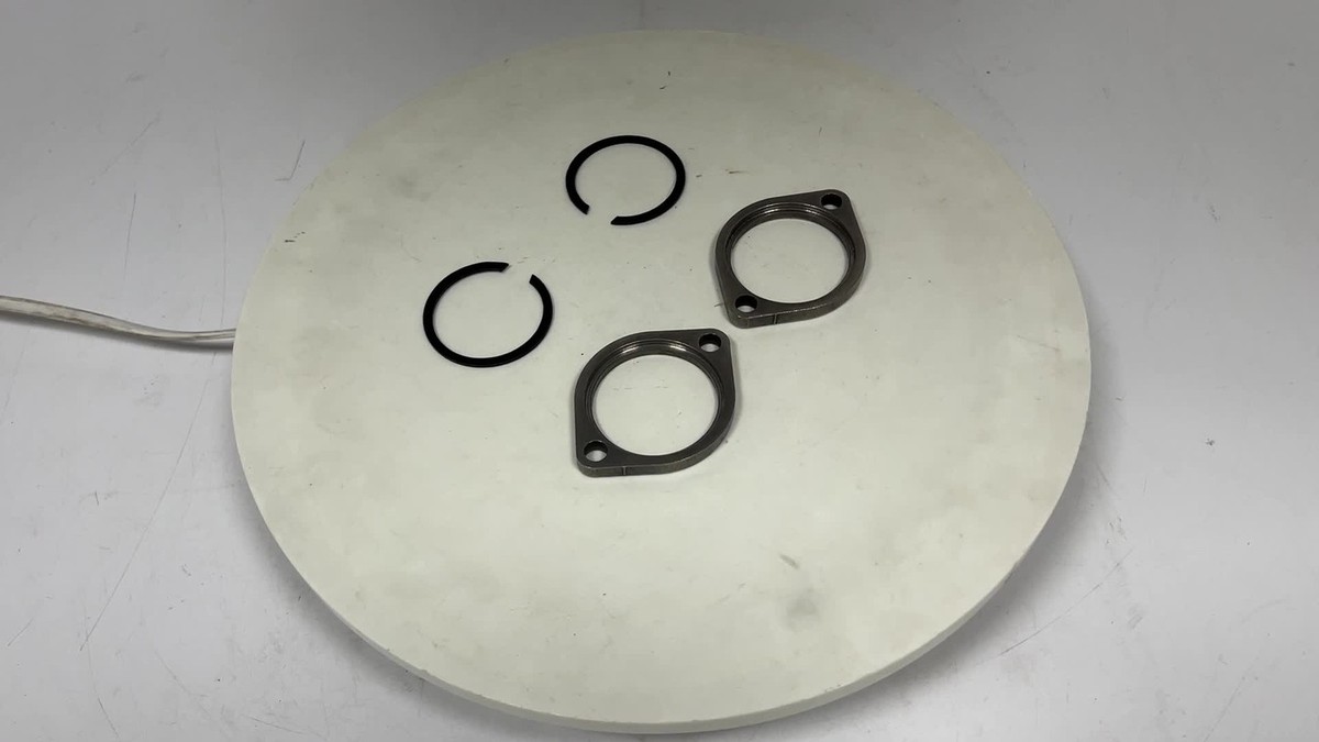 Pair Exhaust Header Flange For Harley Twin Cam Softail Dyna
