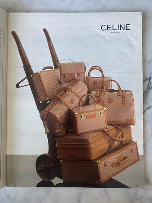 Vintage Werbung Advertising Luxus Gepäck CÉLINE Paris (Juni 1985)