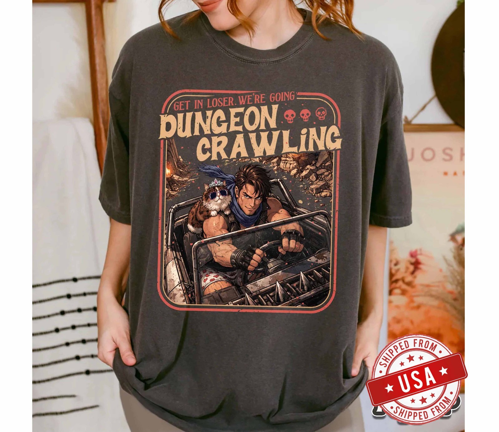 Dungeon Crawling T-Shirt, Sci-Fi Meme Tee, Carl Princess Donut Graphic Shirt