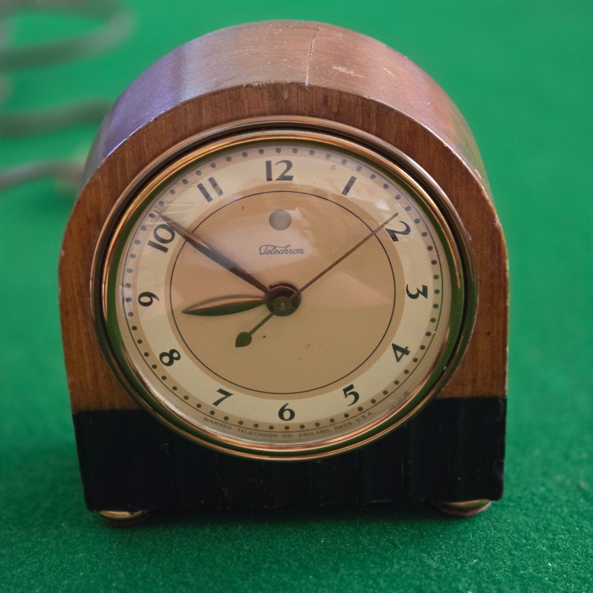 Vintage Mantle Clock Warren Telechron Model GH81 Electric Art Deco