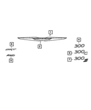 Genuine Mopar Decklid Emblem 68496077aa