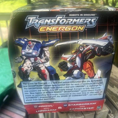 Prowl & Starscream Transformers Energon RID 2004 Hasbro NIB Box not perfect 