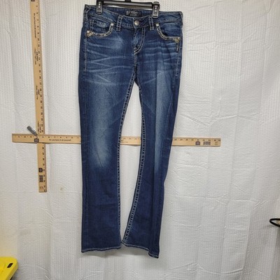 Silver Jeans Co Aiko Mid Slim Bootcut Dark Wash Denim W29 L33 L83615SSA411