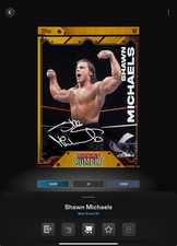 VIDEOGAME Topps WWE Slam 26 MAIN EVENT RUMBLE ROYALTY Signature - SHAWN MICHAELS
