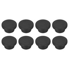 8pcs T-Shaped Silicone Plugs 20mm 4/5" Dia Snap in Plug Seal Round Black