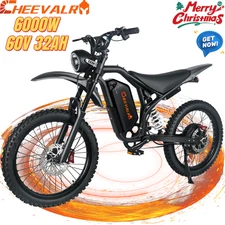6000W Electric Dirt Bike 60V 32AH 60MPH NFC Adult Off-road Ebike  E-Mountainbike