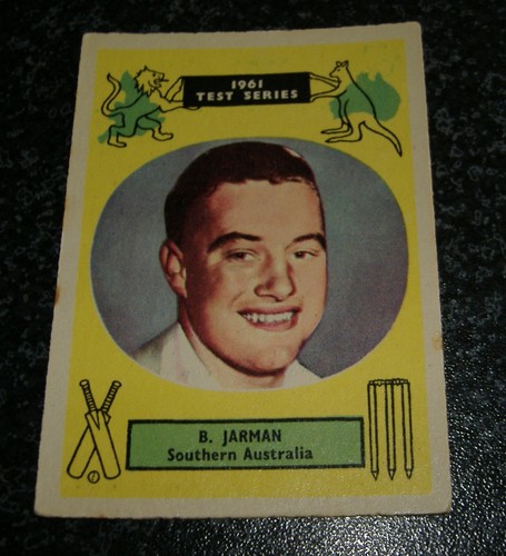 A&BC Gum - Cricketers 1961 Test Series No45 - Barry Jarman, South Australia