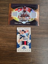 (22007 CHIPPER JONES ELEMENTS GAME USED & 2016 FREDDIE FREEMAN DK 07/10 MINI #72