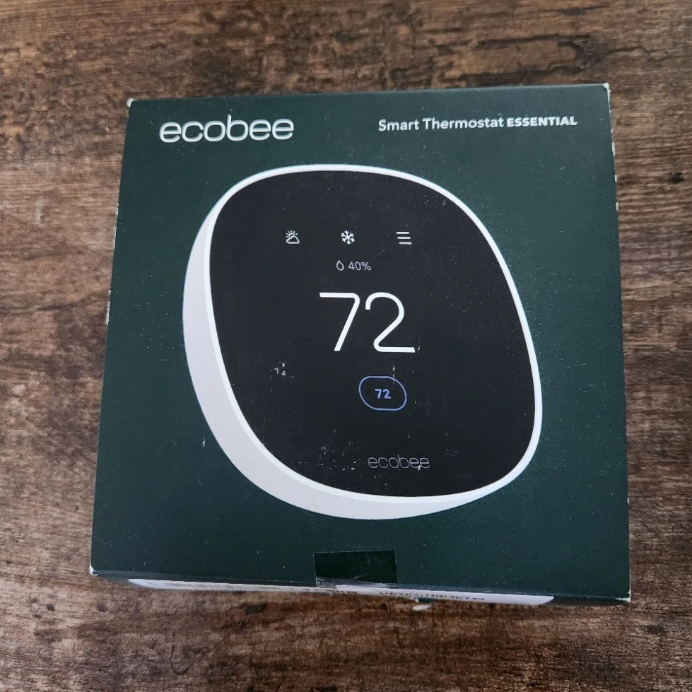 ecobee Smart Thermostat Essential - Energy Star Certified programmable Wi-Fi
Opens in a new window o