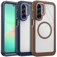 For Samsung Galaxy A06 A16 A26 A36 A56 5G Magnetic Clear Case  Screen Protector
