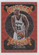 2021-22 Panini Donruss Optic Winner Stays Red Wave Prizm Tim Duncan #19 HOF b8c