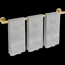 USHOWER 30" Bath Towel Bar Brushed Gold SUS304 Stainless Steel Wall Mounted 32"