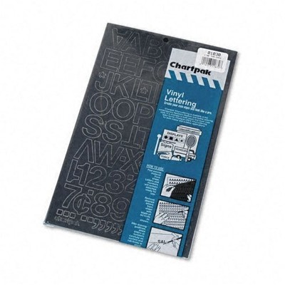 Chartpak CHA01030 Vinyl Letters & Numbers 1'' Black 88 pcs