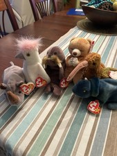 Ty Beanie Babies Set Of 6 All With Tags And Good Condition