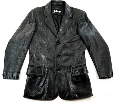 SCHOTT US Vintage Designer Sakko Lederjacke 50 M-L