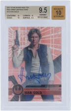Harrison Ford Star Wars Signed 2017 Topps High Tek Red #14 #5/5 BGS 9.5/10 Card