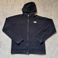 The North Face Girls XL Full Zip Fleece Jacket Hooded Black