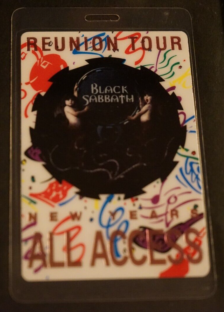 Black Sabbath 1998 New Years Eve Evil AZ Reunion VIP Laminated