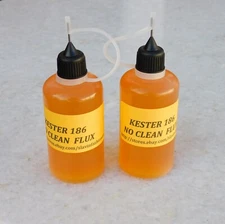 2x 50 ml.   KESTER 186   Rosin No Clean Soldering Solder Liquid Flux Reflow