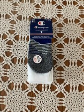 New Men s Sz. 6-12 3 Pair Champion Crew Socks w/Memory Cushion White Tops