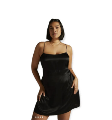anthropologie black slip dress Lace-Trim Midi Slip Dress by Anthropologie in Black, Size: XL