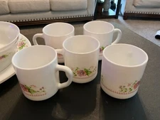 ARCOPAL France CUPS, PLATES, BOWLS Victorian Charm