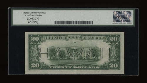 DBR 1934 $20 FRN Hawaii Mule Fr. 2304m Legacy 45 PPQ Serial L69241906A - Picture 2 of 2