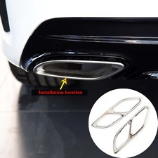 Guarnizione copri tubo coda punte marmitta scarico argento per Mercedes Benz CLA 2020