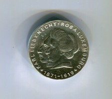 DDR 20 Mark 1971 Liebknecht + Luxemburg Silber (M2391)
