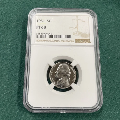 1951 Jefferson Nickel PF68 NGC