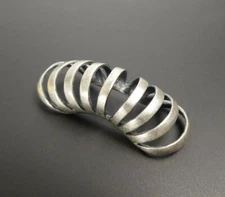 SINGLE SIDE Sterling Silver Stripe Earring Ear Cuff Climber Crawler Non Piercing