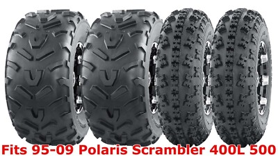 Full set WANDA ATV tires 23x7-10 & 22x11-10 95-09 Polaris Scrambler 400L 500