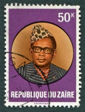 ZAIRE 1978 50k SG942a used NG President Mobutu #B05