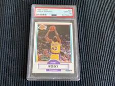 1990/91 FLEER #97 JAMES WORTHY *PSA 10 GEM MINT*  LOS ANGELES LAKERS