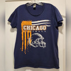 WOMEN'S NAVY BLUE COTTON T-SHIRT CHICAGO FOOTBALL SIZE XL — photo 1