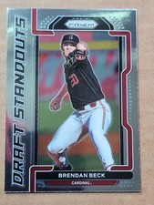 Brendan Beck 2021 Panini Prizm Draft Picks Baseball Card Draft Standouts DS-BB