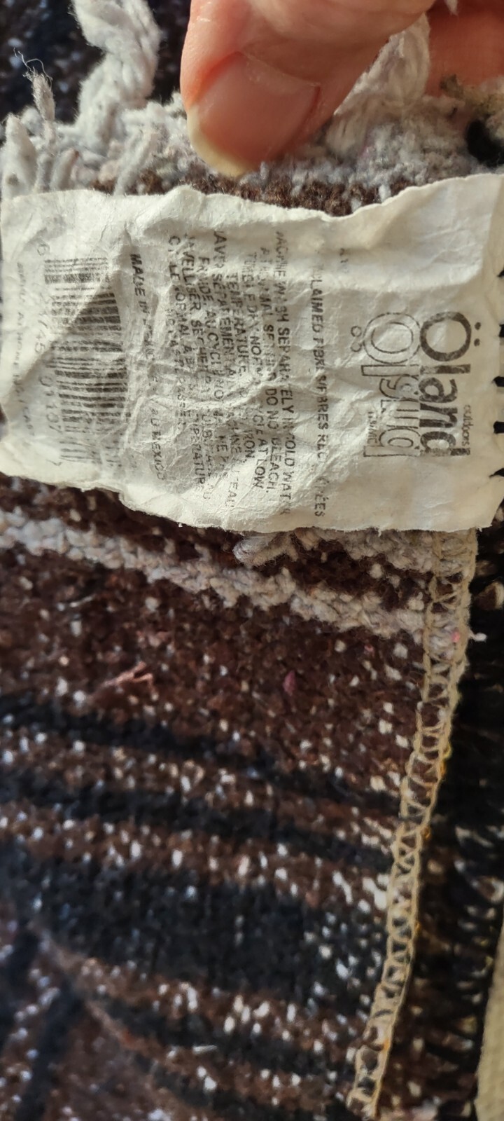 Vintage Mexican Blanket Vintage Style Stripes Black brown Native Serape