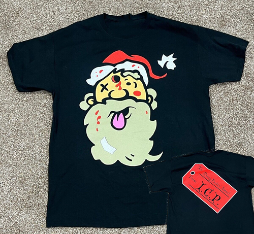 T-shirt ICP Big Ballas Babbo Natale 2018 MAI INDOSSATA Insane Clown Posse US286 - Foto 1 di 3